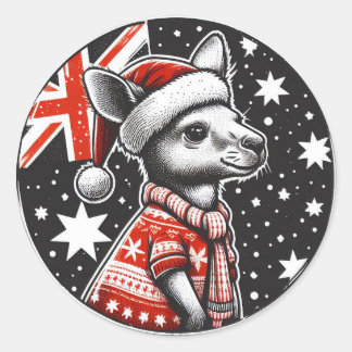 STICKER ROND NOËL D'AUSTRALIE