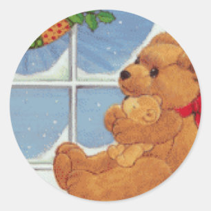 Sticker Rond Noël de Beary