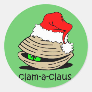 Sticker Rond Noël de la confiture drôle