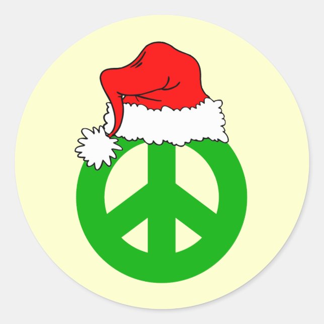 Sticker Rond Noël de la paix (Devant)