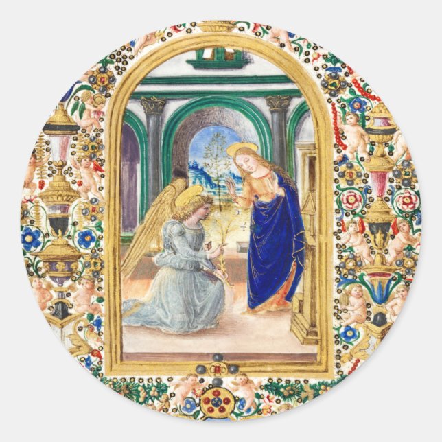 Sticker Rond Noël de l'annonce (Devant)
