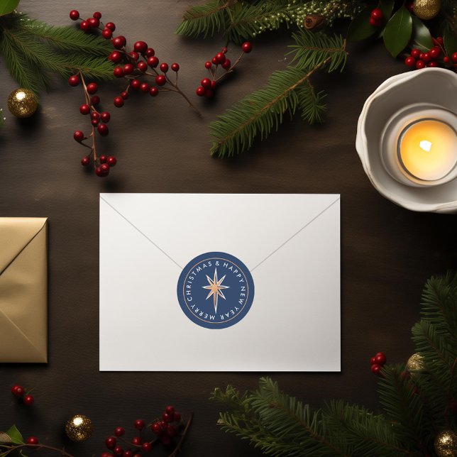 Sticker Rond Noël de l'étoile de Bethléem (Créateur téléchargé)