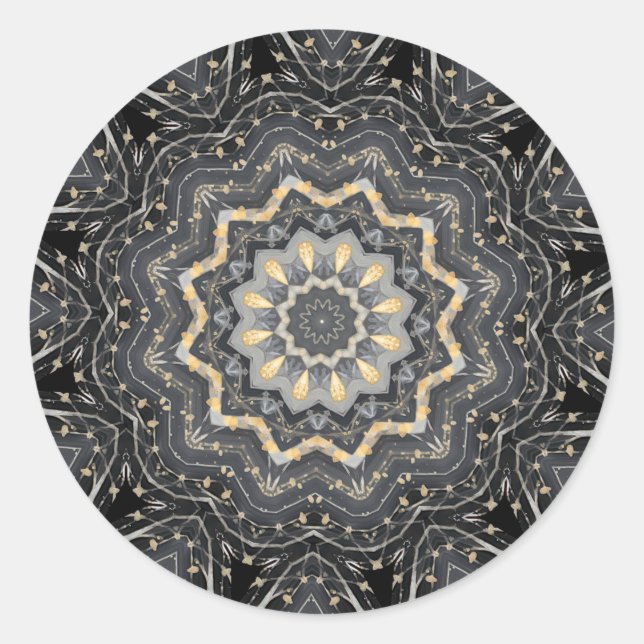 Sticker Rond Noël Décor Moderne (Devant)