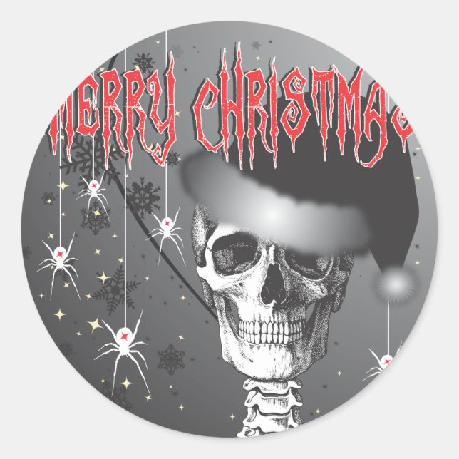 Sticker Rond Noël déplaisant (Devant)