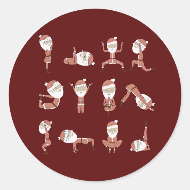 Sticker Rond Noël drôle (Devant)