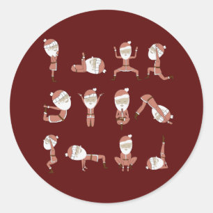 Sticker Rond Noël drôle