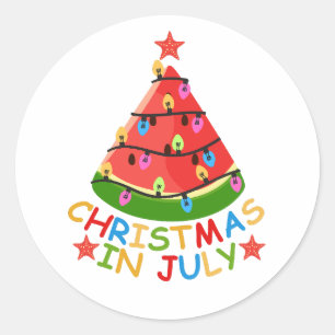 STICKER ROND NOËL EN JUILLET