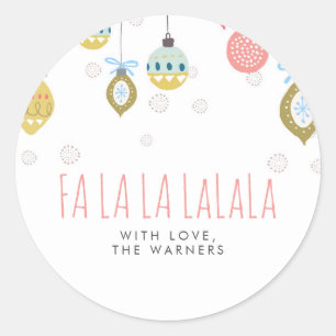 Sticker Rond Noël Falalala