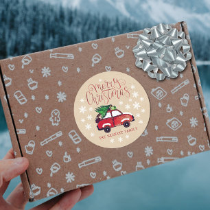 Sticker Rond Noël festif