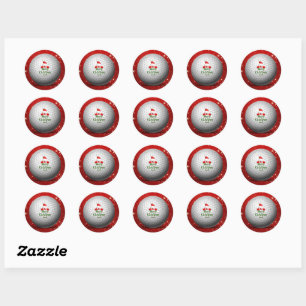 Sticker Rond Noël Golf Père Noël Design