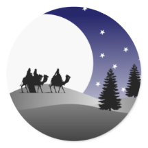 Noël Graphique des Trois Sages Hommes