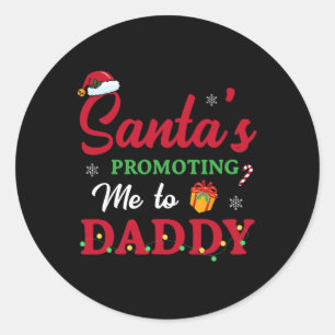 Sticker Rond Noël Grossesse Faire-part Nouveau Papa Maman Cadea