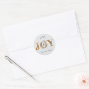 Sticker Rond Noël Joie Nutcracker Aquarelle