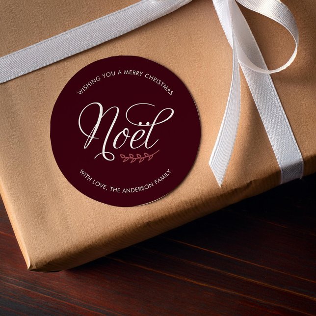 Sticker Rond NOEL Joyeux Noël Personnalisé (Créateur téléchargé)