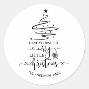 Sticker Rond Noël moderne Amusez-vous un petit peu