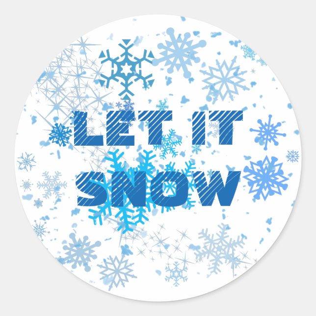 Sticker Rond Noël neige (Devant)