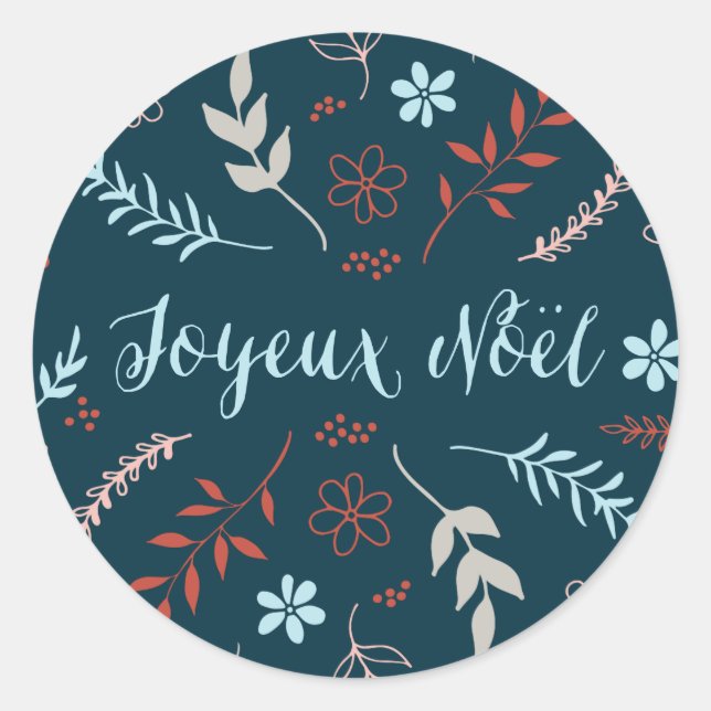 Sticker Rond Noël Noël vacances (Devant)