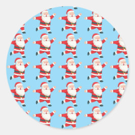 Sticker Rond Noël père Noël