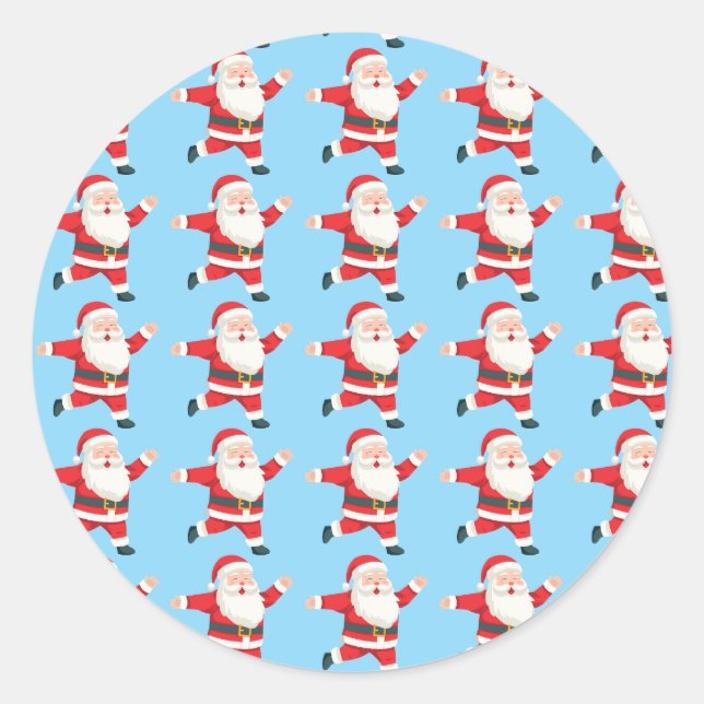 Sticker Rond Noël père Noël (Devant)