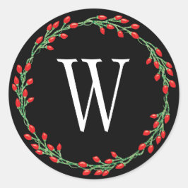 Sticker Rond Noël Red Berry Vie Wire