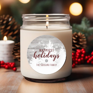 Sticker Rond Noël Russe Bois de Noël Bourgogne