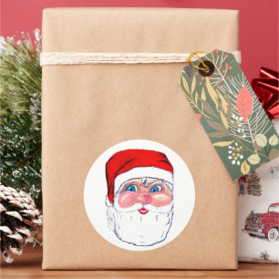 STICKER ROND NOËL SANTA CLAUS