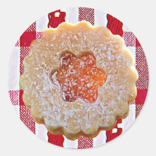 Sticker Rond Noël Sucre Cookie Holiday