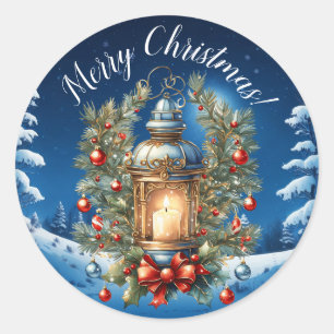 Sticker Rond Noël vintage classique I