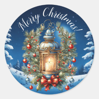 Sticker Rond Noël vintage classique I