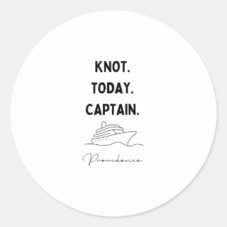 Sticker Rond Nœud Aujourd'hui Capitaine Croisière Tenue Provide