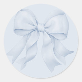 Sticker Rond Nœud bleu poussiéreux élégant