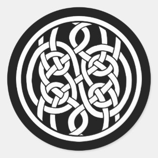 Sticker Rond Noeud Celtic Nordic Viking encadré