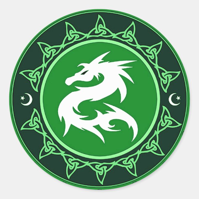 Sticker Rond Noeud de dragon 8 (Devant)