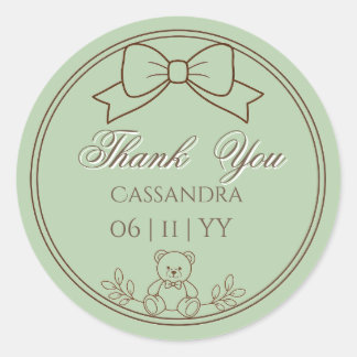 Sticker Rond Nœud papillon personnalisé pour ours en peluche ve