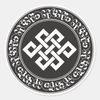 Sticker Rond noeud sans fin bouddhiste
