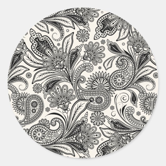 Sticker Rond Noir et blanc (Devant)