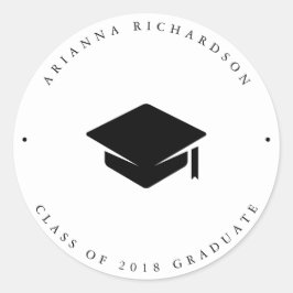Sticker Rond Noir et blanc | Plafond de diplôme