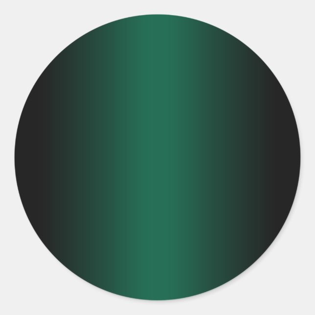 Sticker Rond Noir et chasseur blanc dégradé vert (Devant)