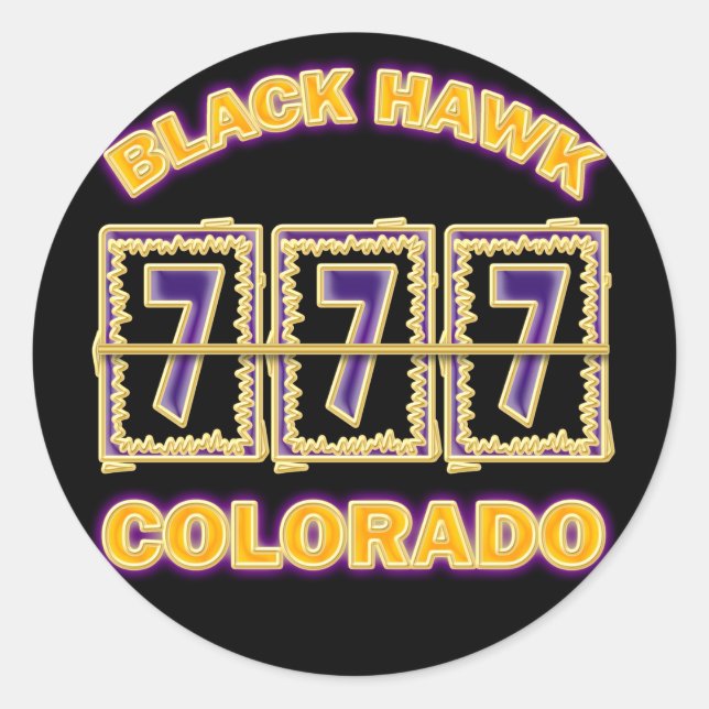 STICKER ROND NOIR HAWK COLORADO (Devant)