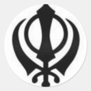 Sticker Rond Noir Khanda