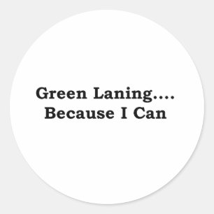 Sticker Rond Noir laning vert