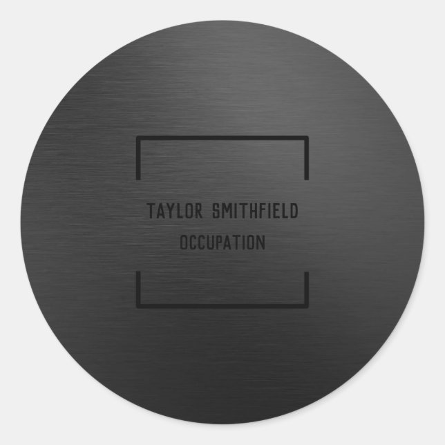 Sticker Rond Noir Mat (Devant)