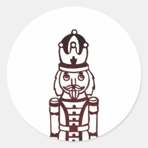 Sticker Rond Noisette de Noël