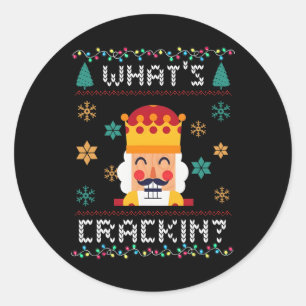 Sticker Rond Noisette Noël Gros Noisettes Gros Crackin Drôle No