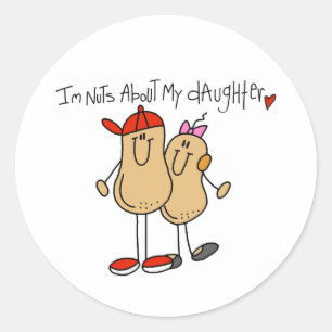 Sticker Rond Noix À propos de ma fille 2