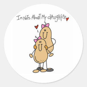 Sticker Rond Noix Sur Ma Fille