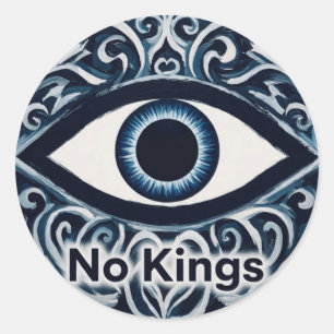 Sticker Rond NoKingsEvilEye