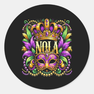 Sticker Rond Nola New Orleans Mardi Gras 2025
