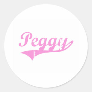 Sticker Rond Nom classique de style de Peggy