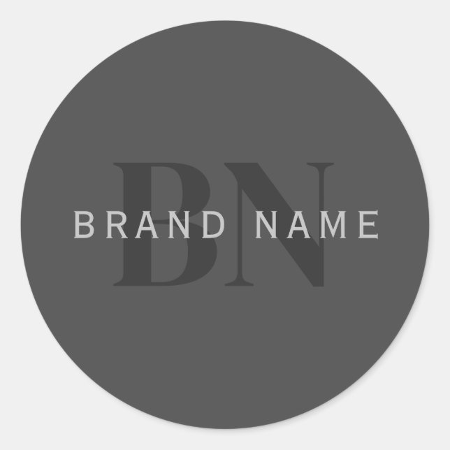 Sticker Rond Nom commercial modifiable (ou tout autre texte) Gr (Devant)